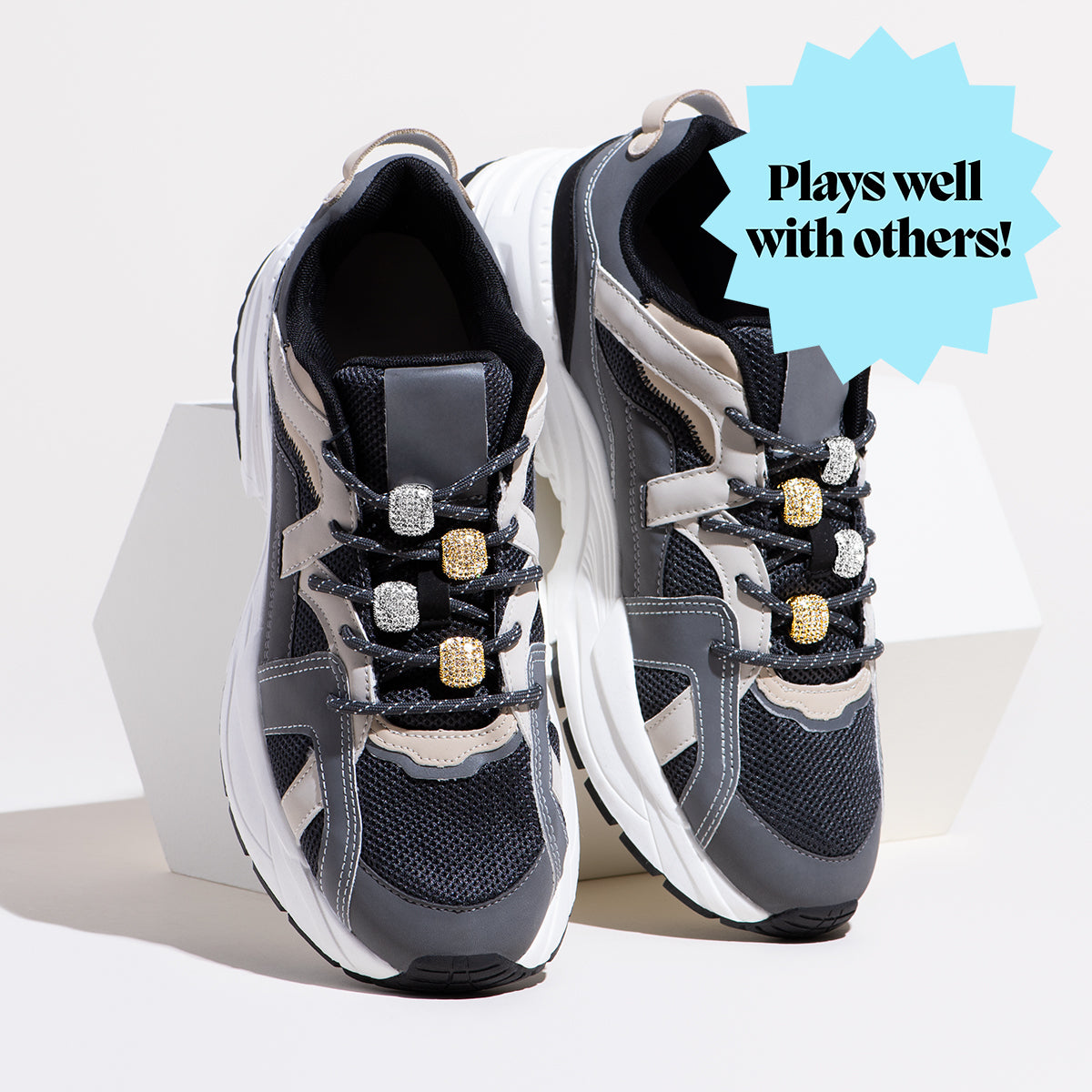 Gold Bling Shoe Charms