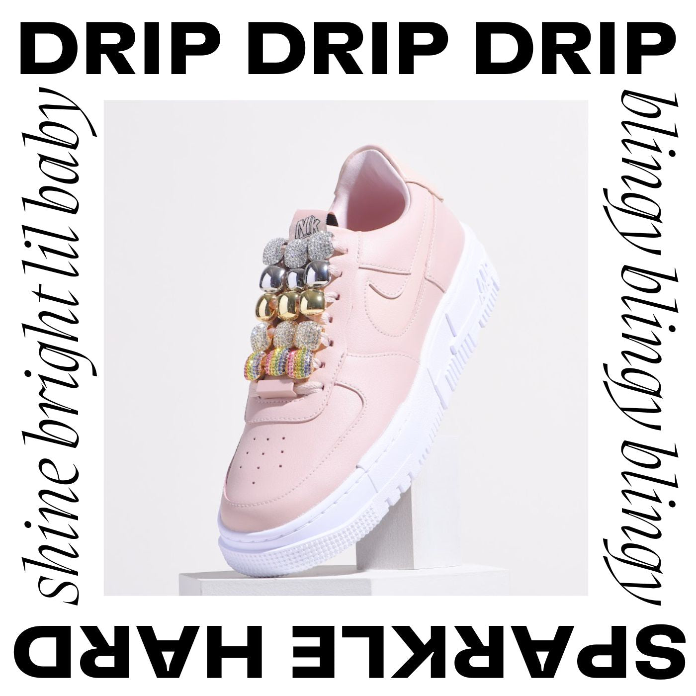 Silver Bling Shoe Charms