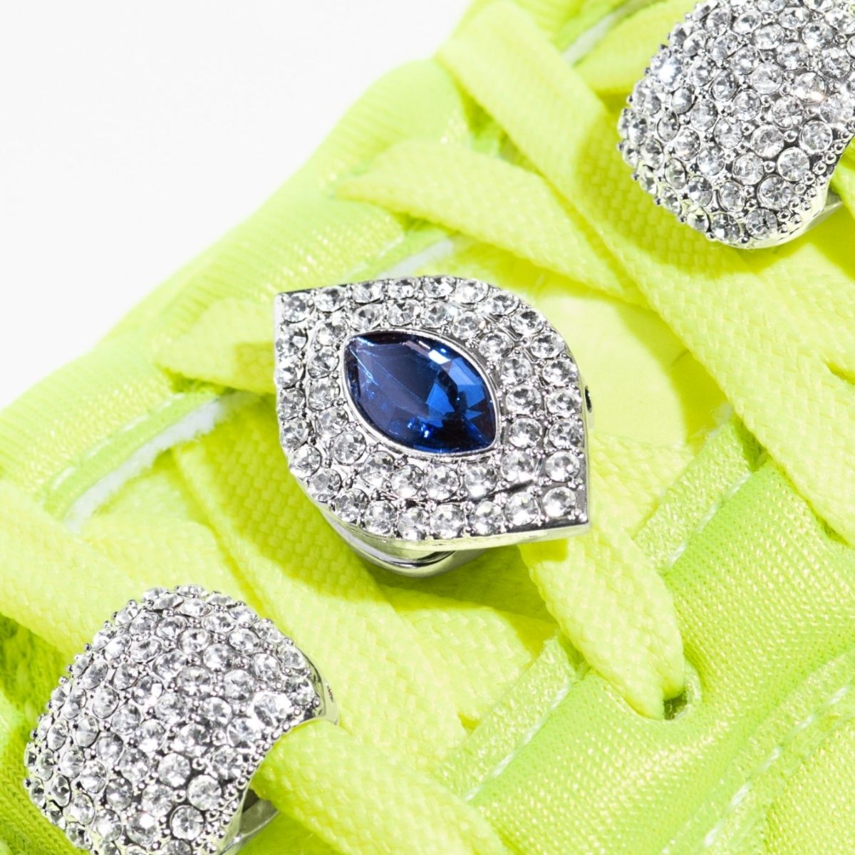 Evil Eye Silver Sapphire Shoe Charms