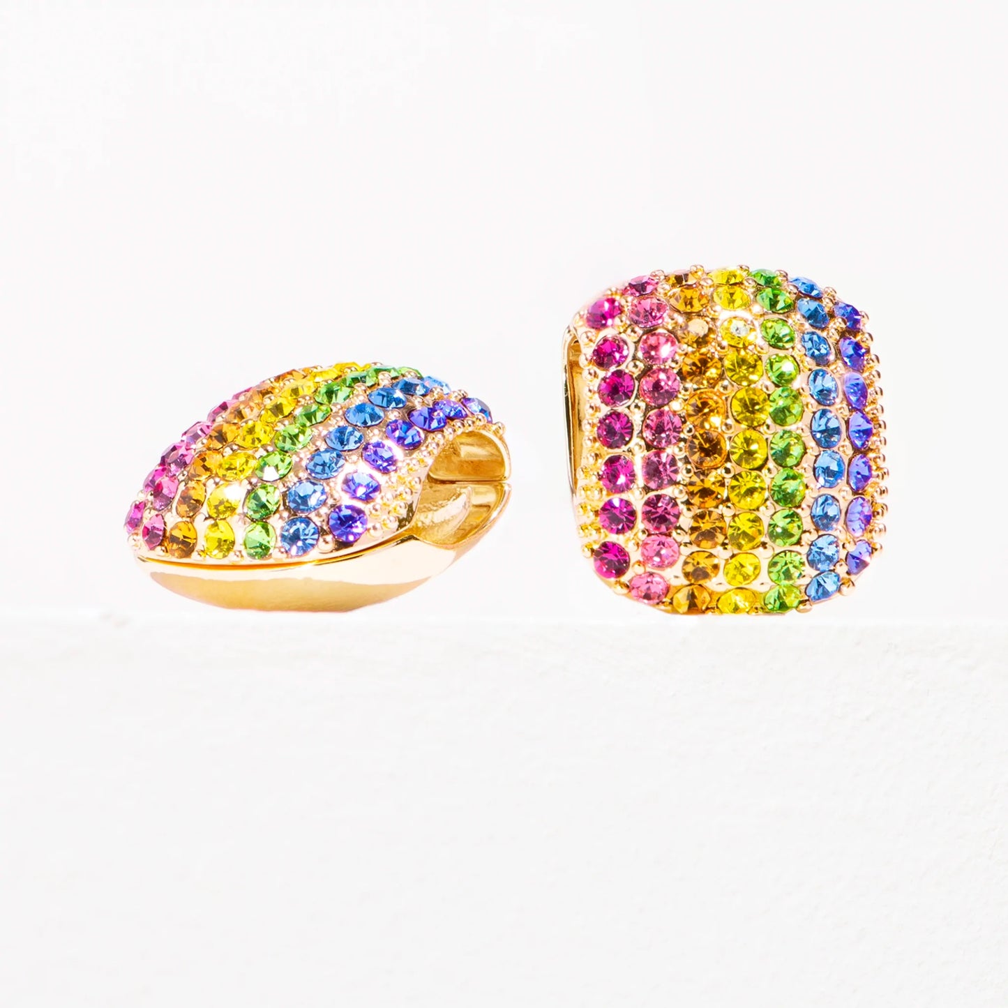 Radiant Rainbow Pavé Gold Shoe Charms