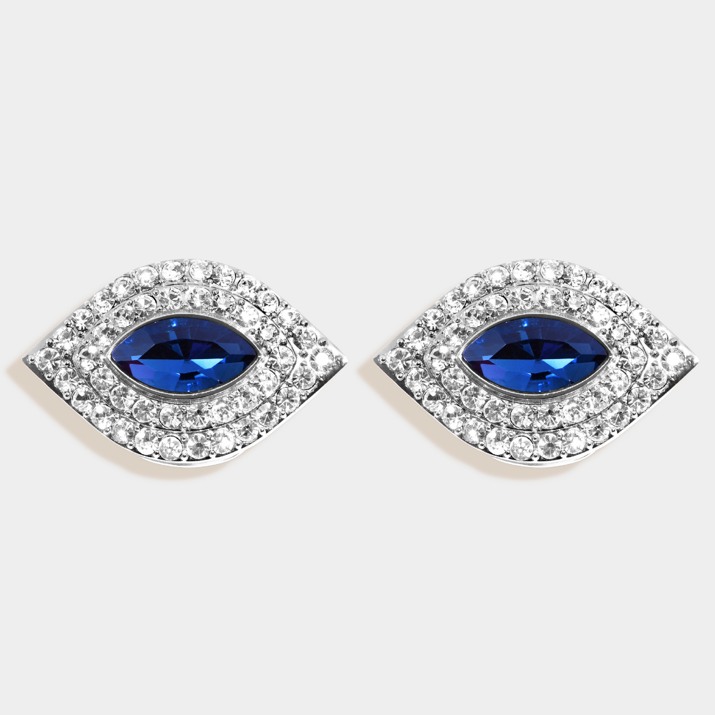 Evil Eye Silver Sapphire Shoe Charms